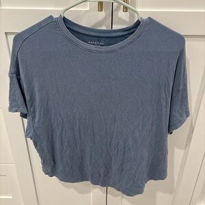 American Eagle Outfitters Ribbed Blue Short Sleeve Tee
